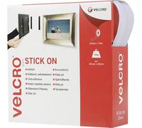 VELCRO® VEL-EC60219 Bande auto-agrippante à coller partie velours et partie agrippante (L x l) 10000 mm x 20 mm blanc 10 m