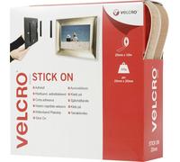 VELCRO® VEL-EC60221 Bande auto-agrippante à coller partie velours et partie agrippante (L x l) 10000 mm x 20 mm beige 10 m
