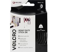 VELCRO® VEL-EC60241 Bande auto-agrippante à coller partie velours et partie agrippante, extra-fort (L x l) 1000 mm x 50 mm noir
