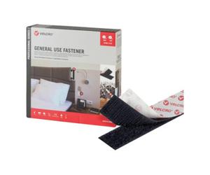 VELCRO VELCRO Bande auto-agrippante usage général 25m Crochets + Boucle 20mm Noir Quantité:1