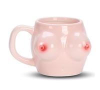 VELCUMA Mug Céramique Funny Boob, Tasse à Café Boobs, Tasse 3D Boobs, Cadeaux D'anniversaire pour Collègue, Frère, Partenaire Enfant Famille Anniversaire Noël 400ml