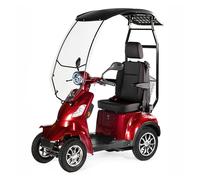 VELECO FASTER LIT-ION avec toit et siège capitaine - Trottinette électrique 4 roues - Entièrement assemblé et prêt à rouler - Toit avec pare-vent - Batterie lithium-ion amovible - Ceinture de sécurité