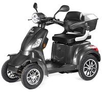 VELECO FASTER LIT-ION - Véhicule en fauteuil roulant 4 roues - Entièrement assemblé et prêt à l'emploi - Lithium-Ion amovible - Sûr et stable - Alarme - Rangement spacieux et porte-gobelet (GRIS)