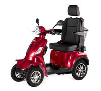 VELECO FASTER avec siège capitaine LI-ION - dispositif de mobilité à 4 roues - batterie lithium-ion amovible - entièrement assemblé et prêt à rouler - sûr et stable - ceinture de sécurité (Rouge)