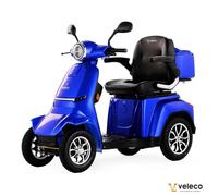 Veleco Gravis scooter 4 roues stable pour PMR senior et handicapésbleu lithium pneus pleins