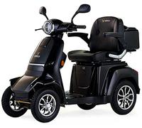 VELECO GRAVIS - Véhicule de mobilité à 4 roues - Entièrement assemblé et prêt à l'emploi - Sûr et stable - Éclairage complet par LED - Rangement spacieux et porte-gobelet (NOIR)