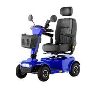Veleco Jumpy : Trottinette de mobilité avec régulateur de vitesse et siège capitaine rotatif (Bleu)