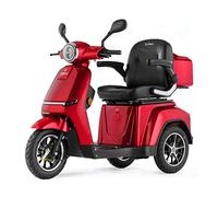 VELECO TURRIS - Dispositif de mobilité à 3 roues - Entièrement assemblé et prêt à l'emploi - Lumières LED - Affichage à contraste élevé - Système d'alarme (Rouge)