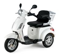 VELECO ZT15 Scooter électrique 3 roues Mobylette Senior Handicapé 900W BLANC