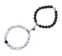 VELESAY Bracelet Connecté Couple Aimanté pour Homme et Femme avec Perles Elastiques