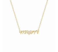 VELESAY Coeur Collier Argent 925 Femme Collier Maman Pendentif Collier Fête des Mères Collier Coeur Femme Argent Bijoux Chaîne Coeur Cadeau Anniversaire Maman