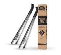 Velette Lot de 2 chausse-pieds en métal à long manche pour les personnes âgées ou les enfants, 41,9 cm de long