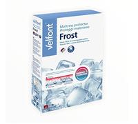Velfont Frost Protège-matelas avec coins pour lit double 160 x 200 cm, thermorégulateur 100 % coton Outlast, blanc, 160 x 200 cm