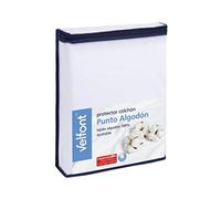 Velfont Protège Matelas Punto Coton Imperméable Respirant - 150x190/200 cm - Doux et Écologique