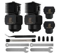 Velicber Set de 2 pièces D'impression Bamboo Lab A1/A1mini Hotend, 0.4mm Buse en acier trempé avec Couvercle Silicone Aiguille de Nettoyage, pince à épiler pour Bambu Lab A1/A1 Mini