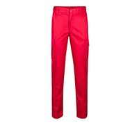 VELILLA 103001 Pantalon Multi-Poches Couleur Rouge Taille 52 Utilitaire de Travail, Slim Homme