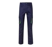 Velilla 103004 - Pantalon multipoches Bleu marine et vert citron 46