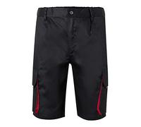 VELILLA 103007 Bermuda Bicolor Multipoches, Noir/Rouge, Taille 54