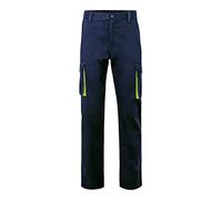 Velilla 103008S - Pantalon (taille 42) couleur bleu foncé et jaune fluor