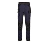 VELILLA Pantalon Toile Stretch avec Poches flottantes, Couleur Bleu Marine et Noir, Taille 3XL Homme