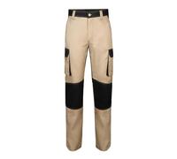 VELILLA 103020B; Pantalon bi-Colore Multipoches; Couleur Beige Sable et Noir; Taille 38