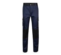 VELILLA 103020B; Pantalon bi-Colore Multipoches; Couleur Bleu Navy et Noir; Taille 42