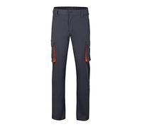 VELILLA 103024S; Pantalon Stretch bi-Colore Multipoches; Couleur Gris et Orange; Taille 44