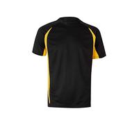 Velilla 105501 T-shirt technique bicolore m/c couleur noir/rouge taille L, Noir/jaune, XXL
