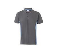 VELILLA 105504 - Polo Bicolore à Manches Courtes - Gris et Bleu Ciel - Taille XL