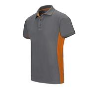 VELILLA 105504 - Polo Bicolore à Manches Courtes - Gris et Orange - Taille L