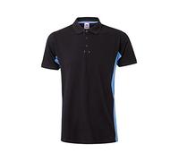VELILLA 105504 - Polo Bicolore à Manches Courtes - Noir et Bleu Ciel - Taille XL