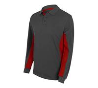 Velilla 105504 - Polo bicolore à manches longues - Gris et rouge - Taille 3XL