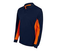 VELILLA 105514 61/16 Polo bicolore manches courtes, gris et bleu ciel, taille L