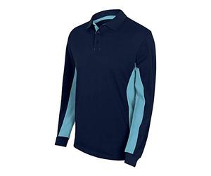 Velilla 105514 61/5 - A.NAVY/CELESTE S - Polo bicolore à manches longues Bleu marine Taille S