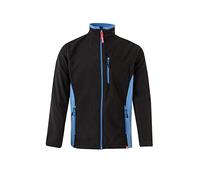 Velilla 105514 Polo bicolore manches longues, noir et bleu ciel, taille L