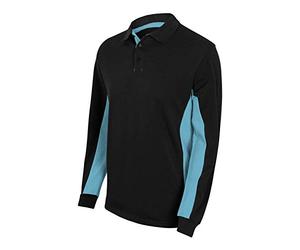 Velilla 105514 Polo bicolore manches longues Noir et bleu ciel Taille M