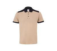 VELILLA Polo Stretch Bicolore Manches Courtes, Beige Sable et Noir, XXL Mixte
