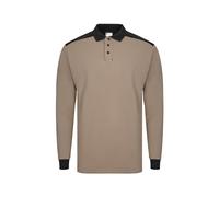 VELILLA 105529S Polo Stretch Bicolore à Manches Longues, Beige et Noir, Taille M, Beige et Noir, M