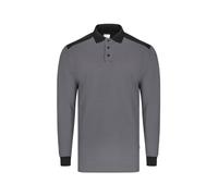 VELILLA 105529S Polo Stretch Bicolore à Manches Longues, Gris/Noir, L