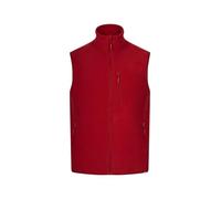 VELILLA 105905 Gilet Polaire de Travail - Rouge - Taille L | Gilet microfibre, fermeture zippée avec rabat protecteur, 5 poches zippées, sans manches, vêtements de travail