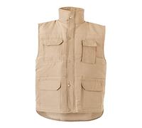 Velilla Chaleco Acolchado Multibolsillos Color Beige Talla 3XL Gilet, Mixte
