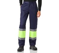 Velilla 156 - Pantalon Haute visibilite (taille M) couleur bleu foncé et jaune fluor