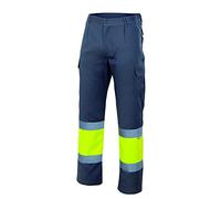 Velilla 156 - Pantalon Haute visibilite (taille XXXL) couleur gris et jaune fluor