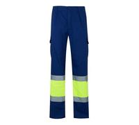 Velilla Pantalon 157 – Haute visibilité bleu et jaune fluor Taille S