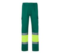 VELILLA 157 Pantalon Haute Visibilité - Vert et Jaune Fluo - Taille 2XL