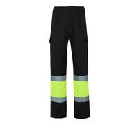 VELILLA 157 Pantalon multipoches bicolore haute visibilité Noir/jaune fluo Taille S