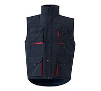 VELILLA 205902 Gilet matelassé bicolore multipoches, bleu marine et rouge, taille 2XL