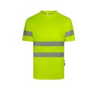 VELILLA 305632 T-Shirt en Polyester recyclé uni à Manches Courtes avec Ruban segmenté Jaune Fluo Taille M, Jaune Fluo, M