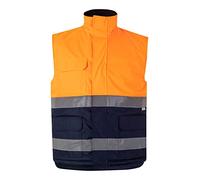 Velilla 305902 - Gilet rembourré bicolore, bleu marine et orange fluo, taille XL