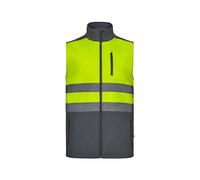 Velilla 305906 Gilet Soft Shell Bicolore, Gris et Jaune Fluo, Taille XL